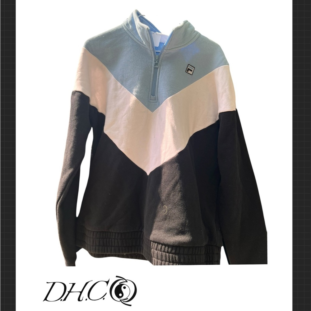 Fila Men's Tri-Color Zip-Up Sweater